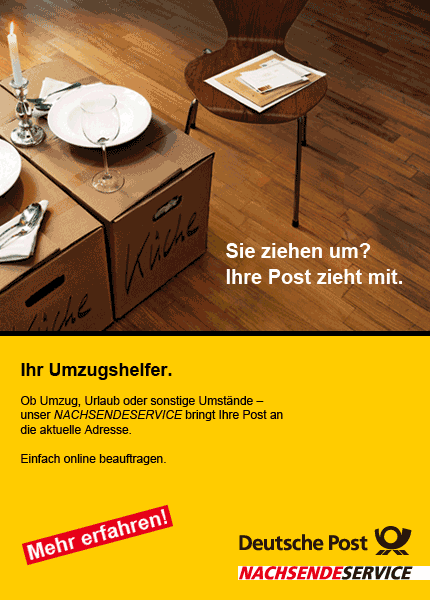 Nachsendeauftrag erstellen