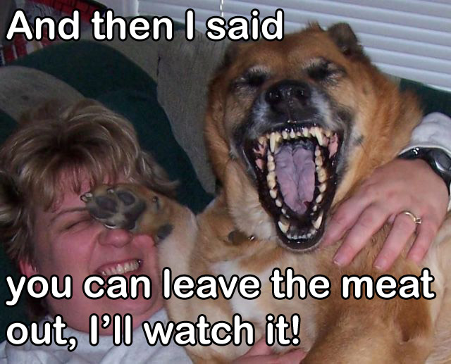 And then I said you can leave the meat out I'll watch it