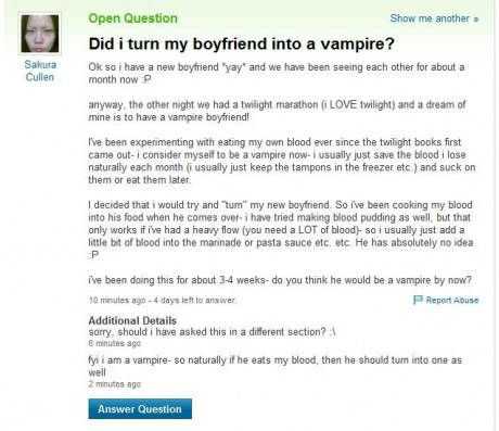 Did I turn my boyfriend into a vampire?